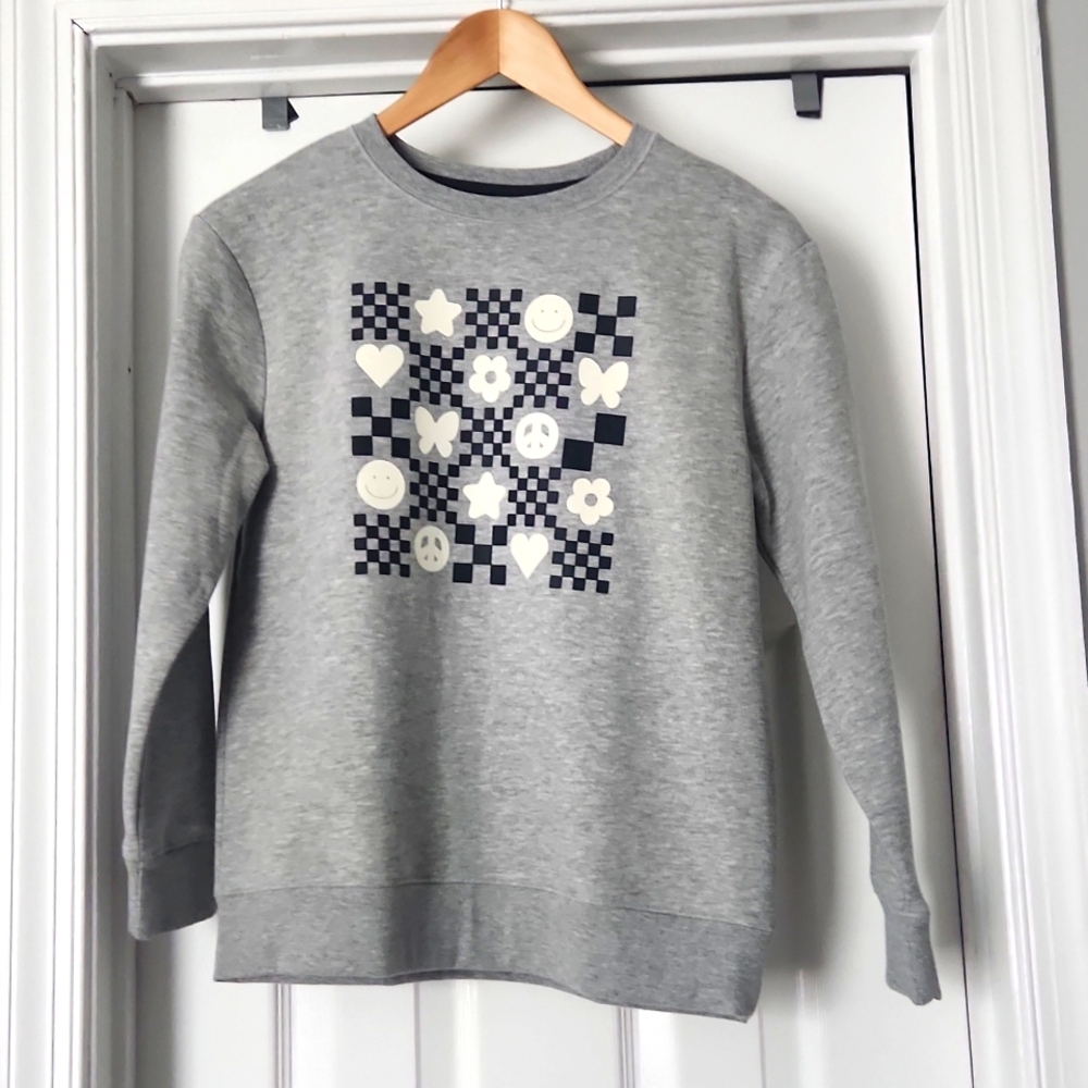 Cat & Jack Gray Graphic Sweatshirt size XL (14)